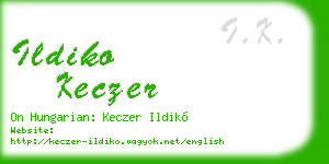 ildiko keczer business card