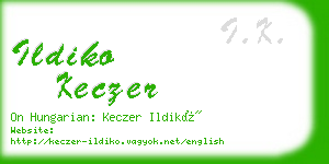 ildiko keczer business card